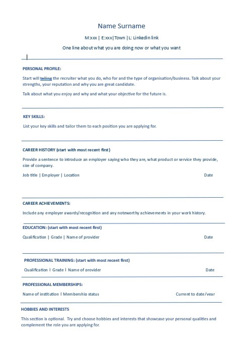 CV Template 