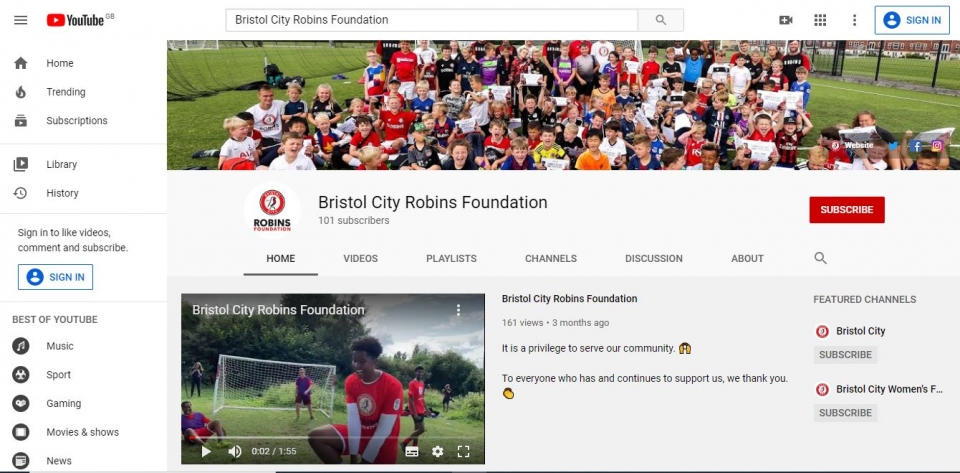YouTube Page